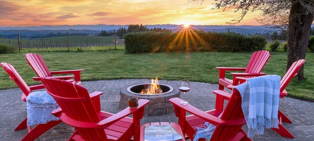 Picturesque Panoramic Vineyard Views From Home and Hot Tub, Pet Friendly, Private, Fire-Pit, BBQ