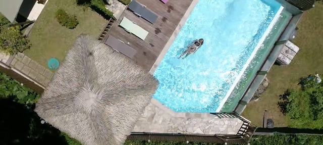Saphir et sa Piscine à Débordement 3D Avec Bar à Punch Intégré