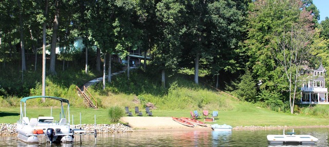 Retiro aislado del lago
