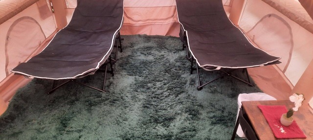 Tents at the headwaters of the Kennicott River in marvelous McCarthy with WiFi